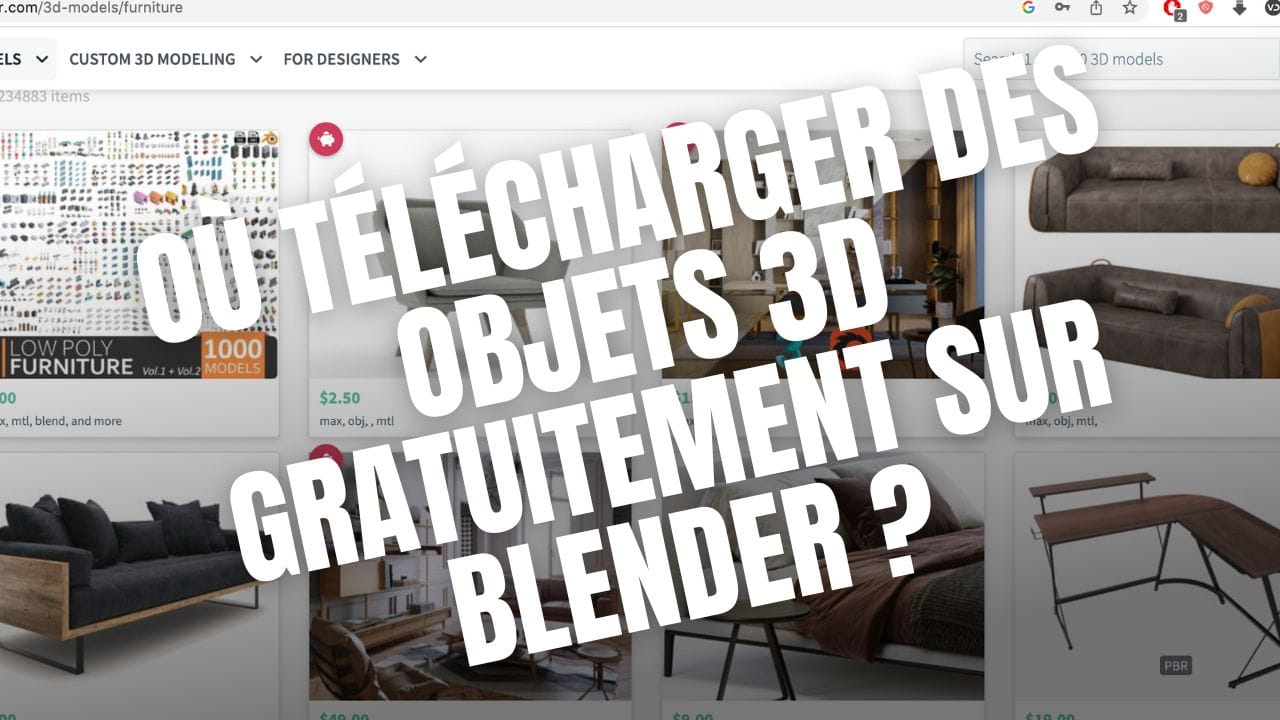 Blender用の3Dモデルを無料でダウンロードできるおすすめサイト