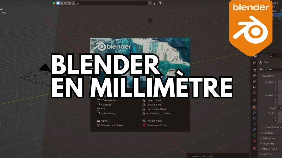 Blenderの単位をミリメートル（mm）に設定する方法