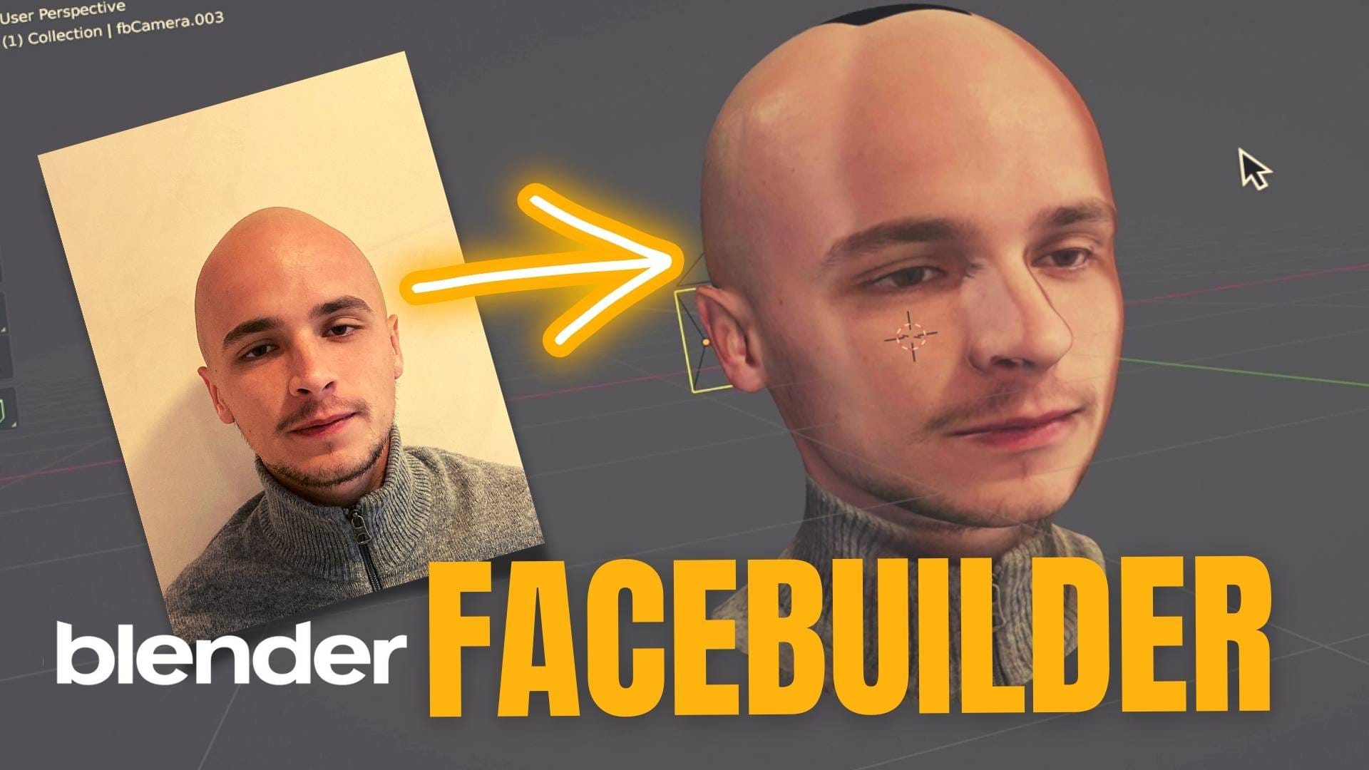 Blenderで写真から5分で3Dキャラクターを作成する方法！