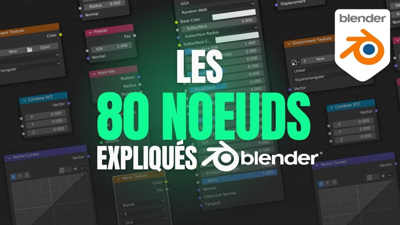 Blender 3D：全80種類のマテリアルノードを徹底解説