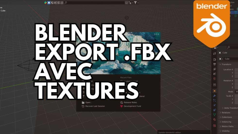 Blenderでテクスチャを含めて.fbxファイルをエクスポートする方法