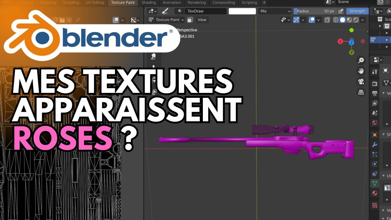 Blenderでテクスチャがピンク色に表示されるのはなぜ？原因と解決策