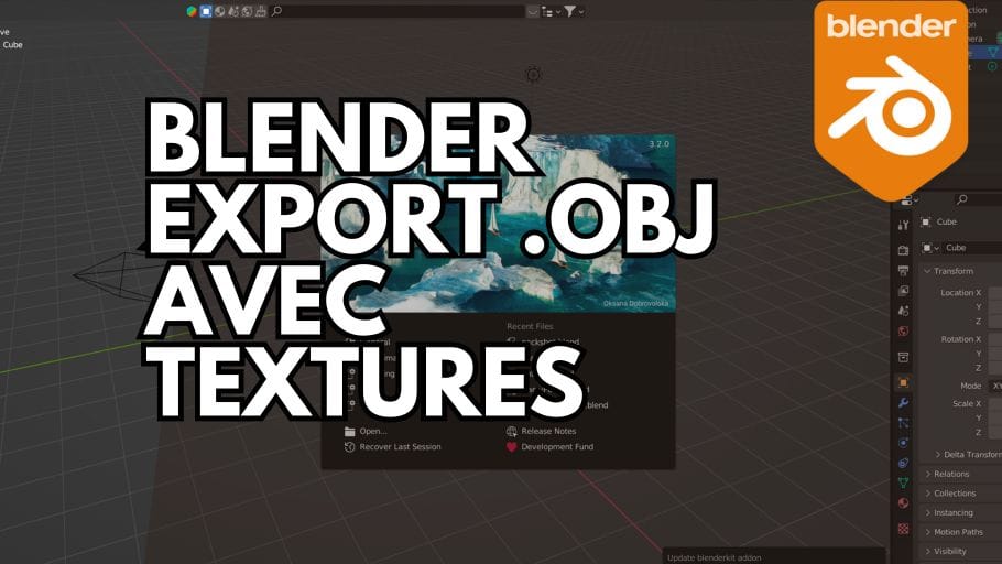 Blenderでテクスチャ付きで.objファイルをエクスポートする方法