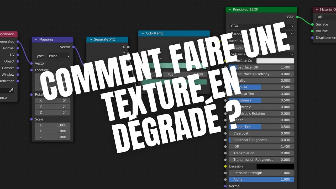 Blenderでグラデーションテクスチャを作る方法