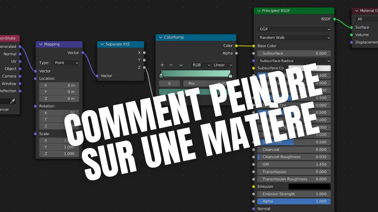 Blenderでマテリアルの上からペイントする方法は？