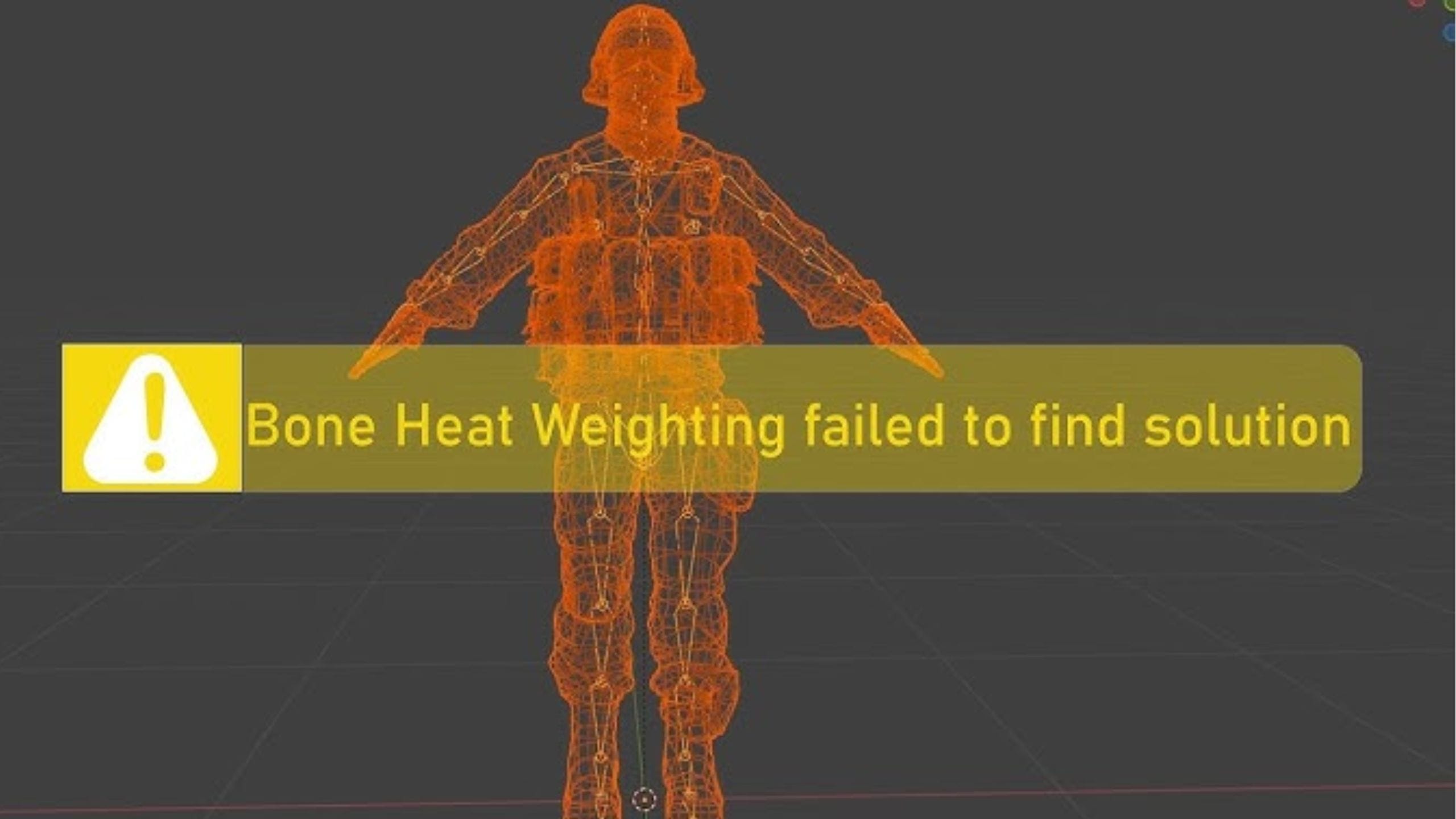 Blenderのエラー「Bone Heat Weighting: failed to find solution」の解決法：ステップ・バイ・ステップで解説